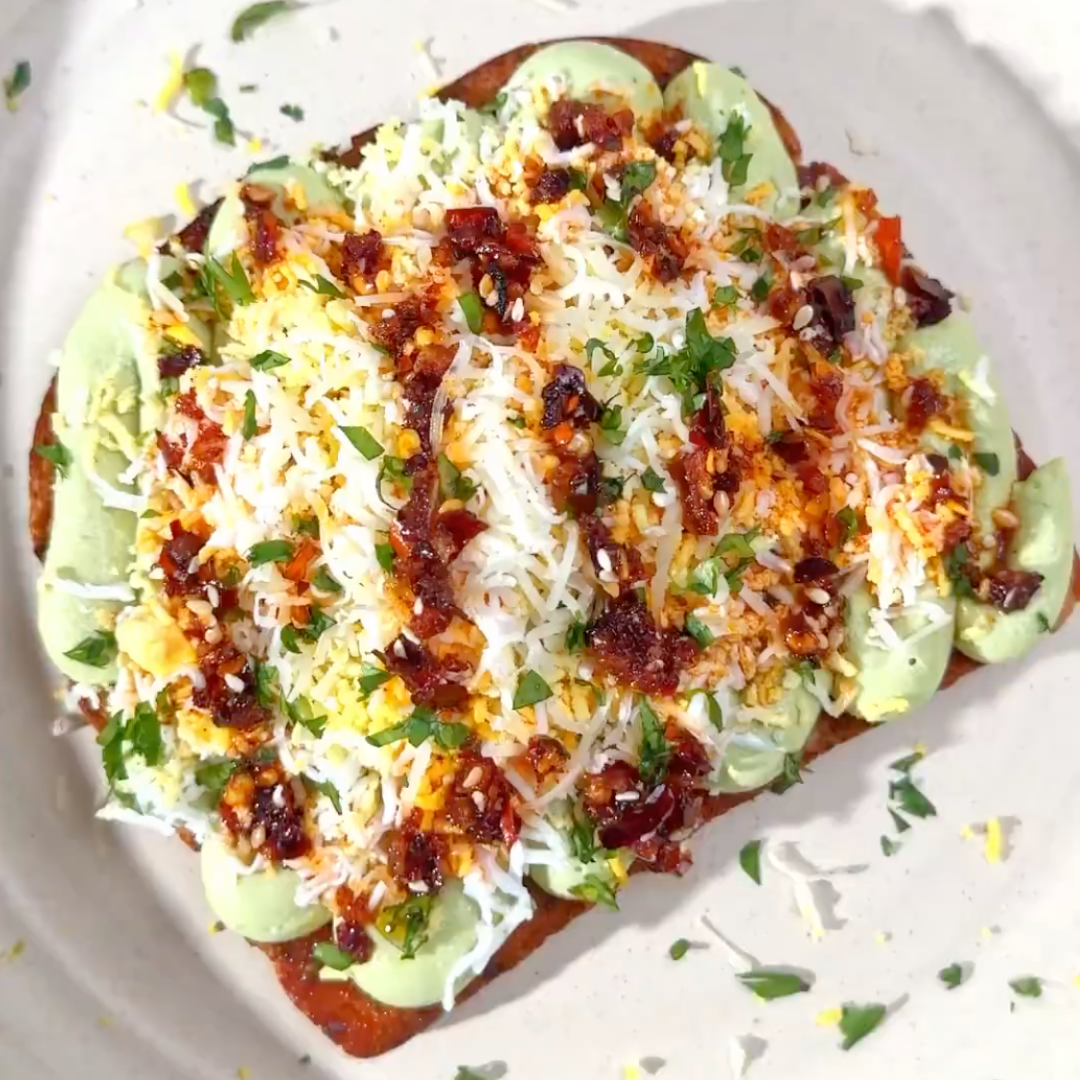 Whisked Bliss: Grated Egg Avocado-Ricotta Toast