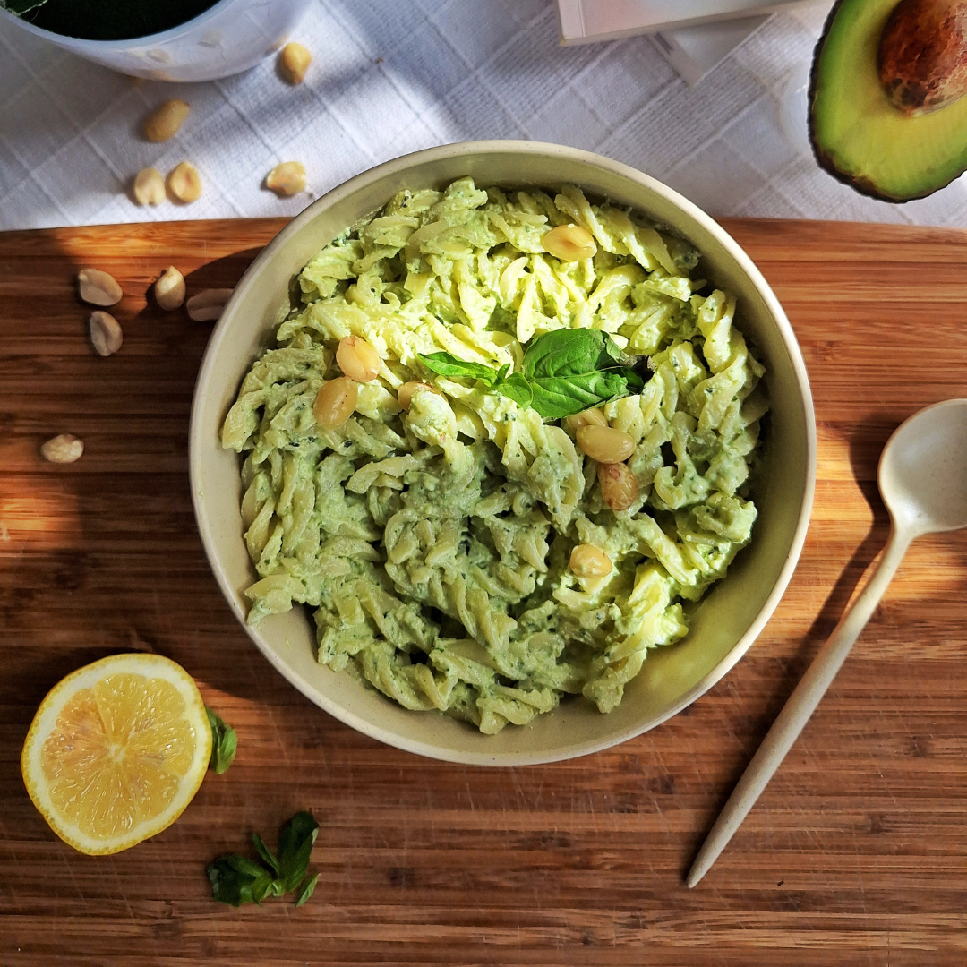 Green Elegance on Your Plate: Avocado Spinach Pasta