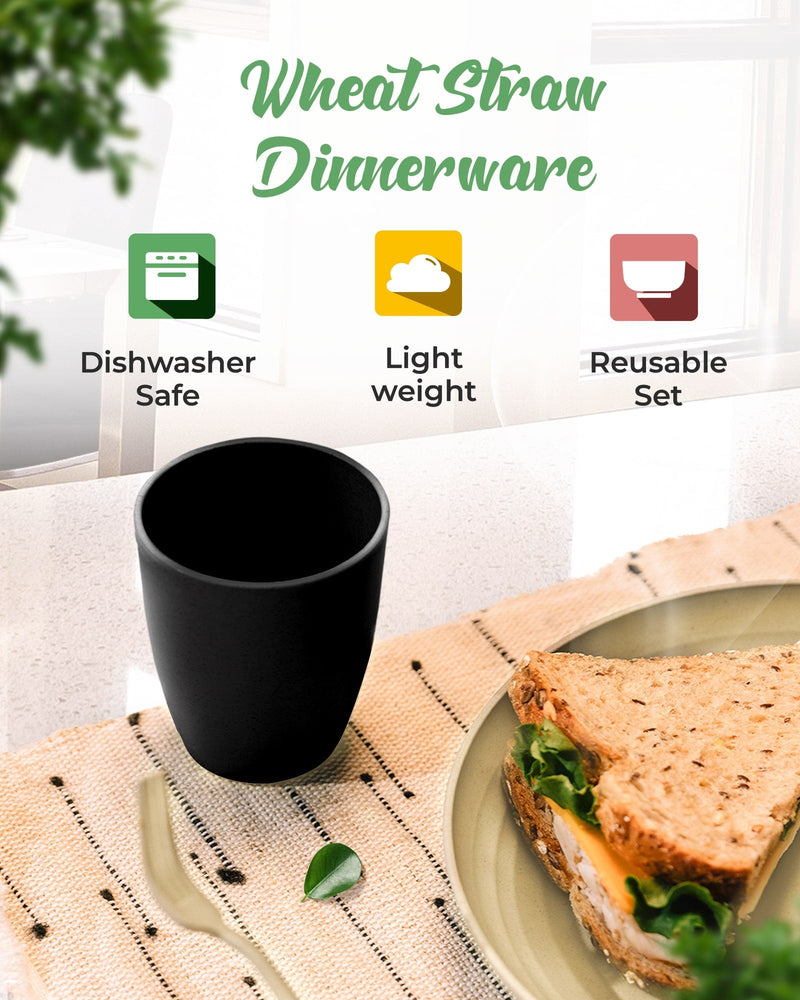 
                  
                    Wheat Straw Eco-Friendly Combo Sets - Black - 8 Piece
                  
                