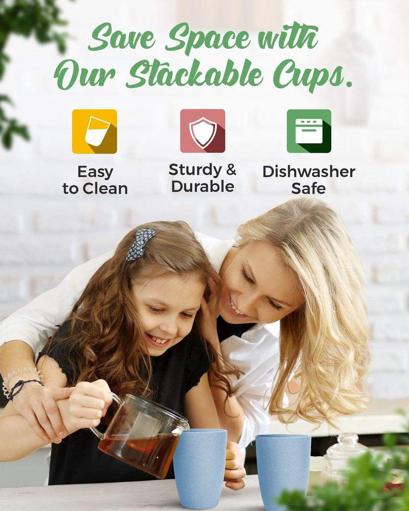 
                  
                    Wheat Straw Eco-Friendly Cups Sets - Blue - 12 Pack
                  
                