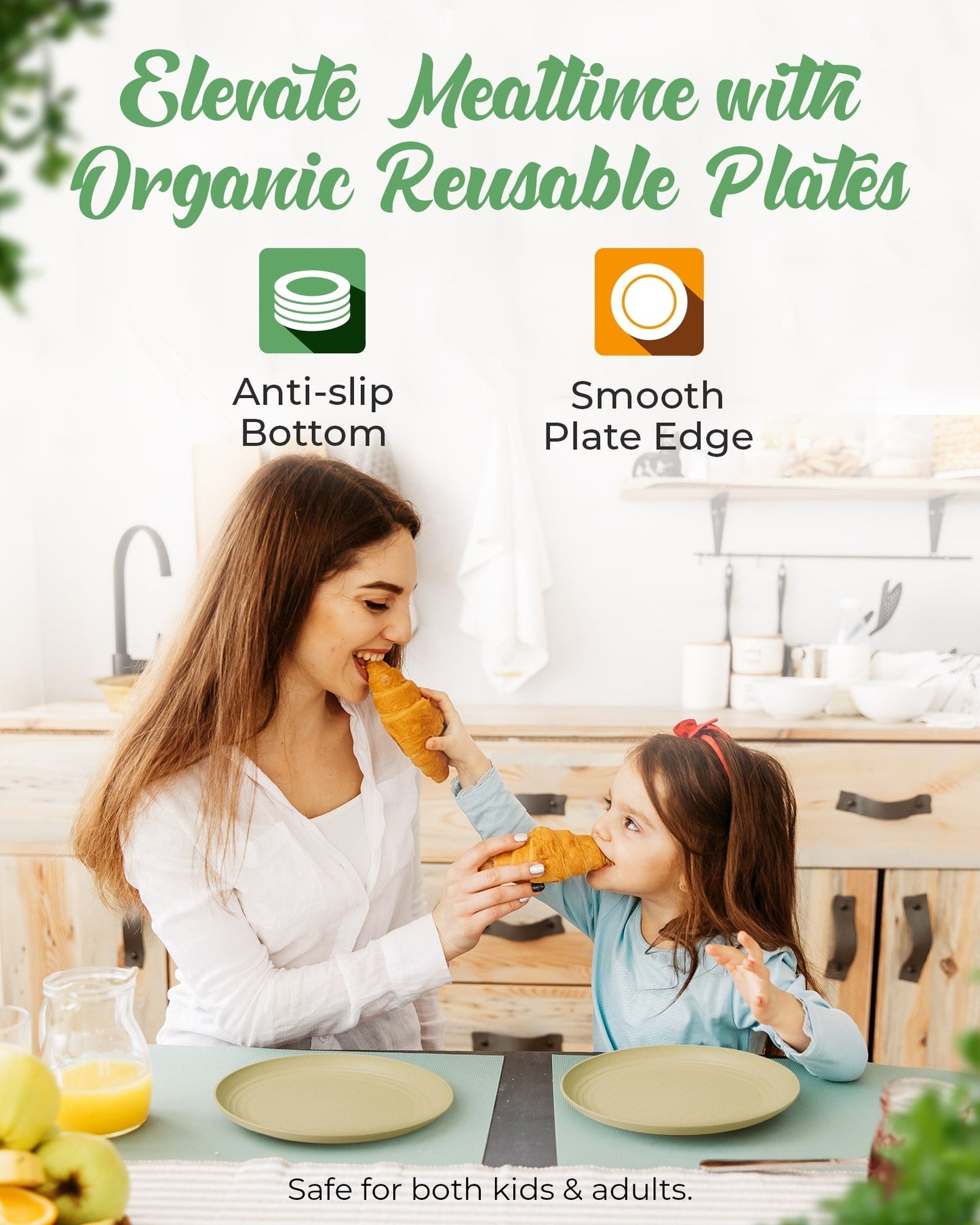 
                  
                    Wheat Straw Eco-Friendly Plates Sets - Beige - 8 Pack
                  
                