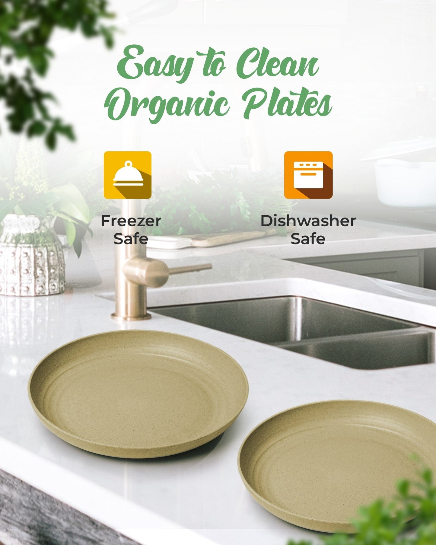 
                  
                    Wheat Straw Eco-Friendly Plates Sets - Beige - 8 Pack
                  
                