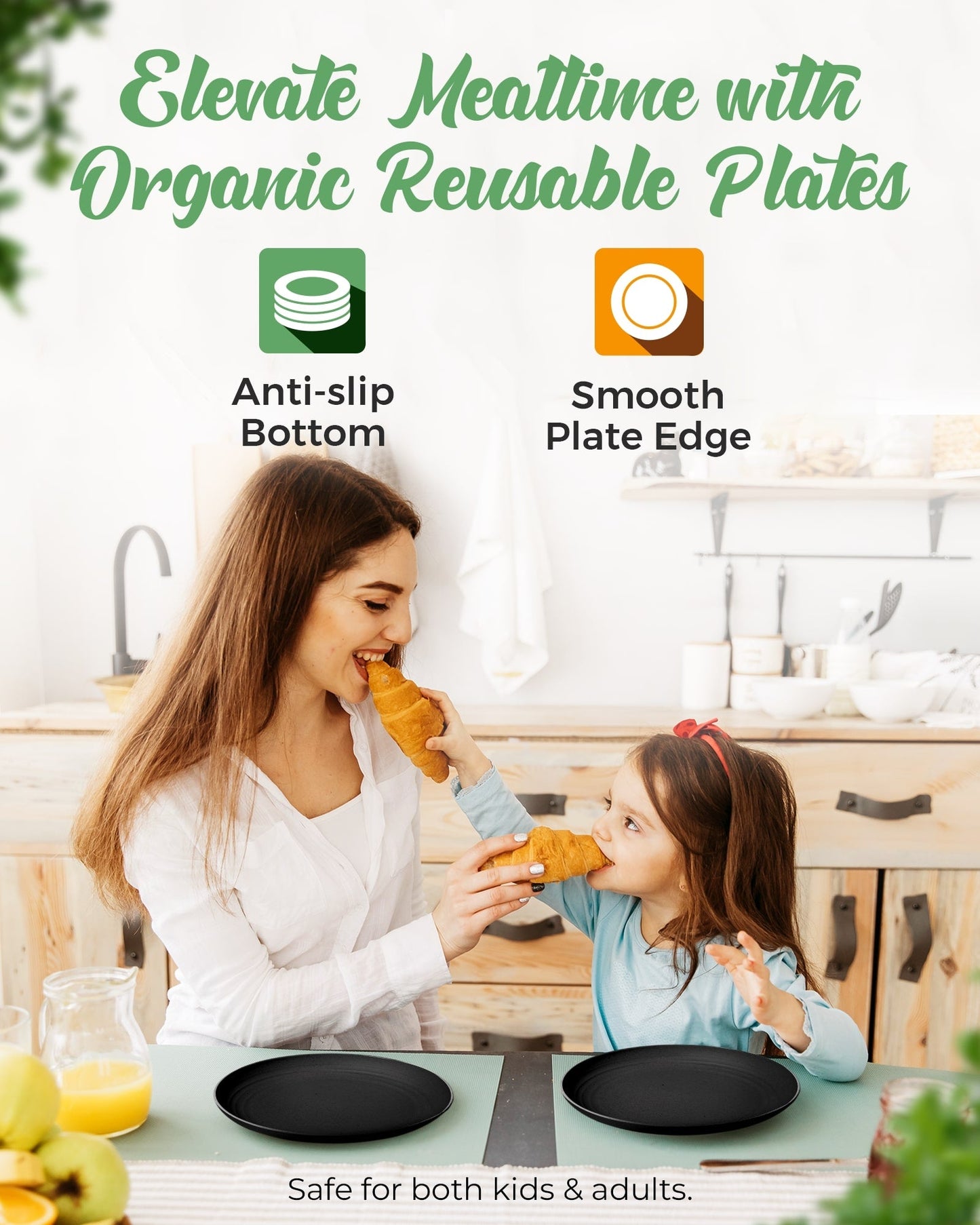 
                  
                    Wheat Straw Eco-Friendly Plates Sets - Black - 8 Pack
                  
                