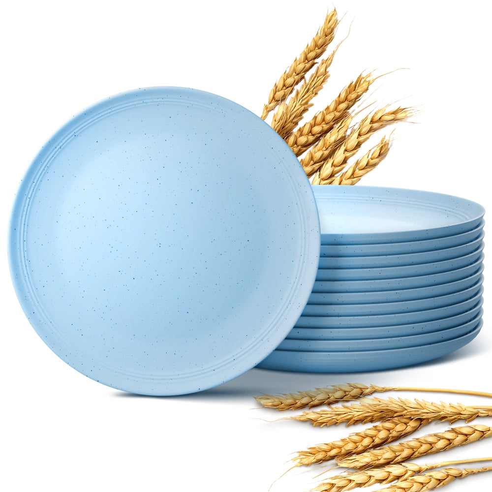 
                  
                    Wheat Straw Eco-Friendly Plates Sets - Blue - 12 Pack
                  
                