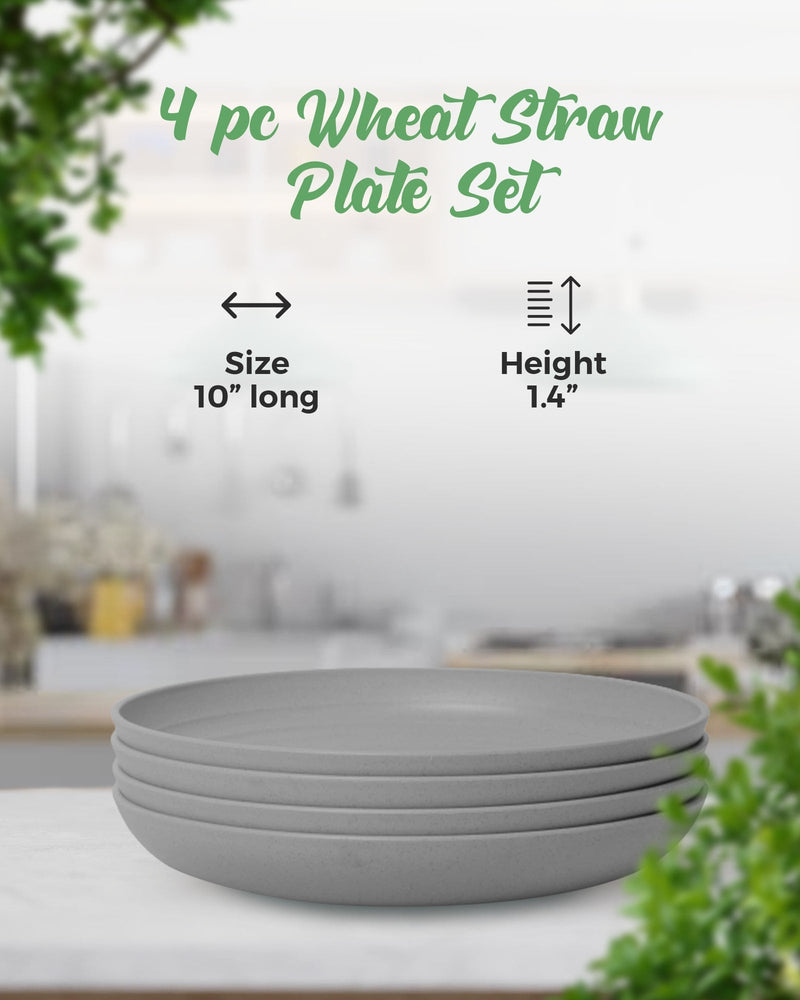 
                  
                    Wheat Straw Eco-Friendly Plates Sets - Gray - 12 Pack
                  
                